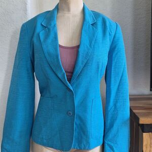 Vtg. Sag Harbor Petite Raw Silk Blazer Sz 10 Petite